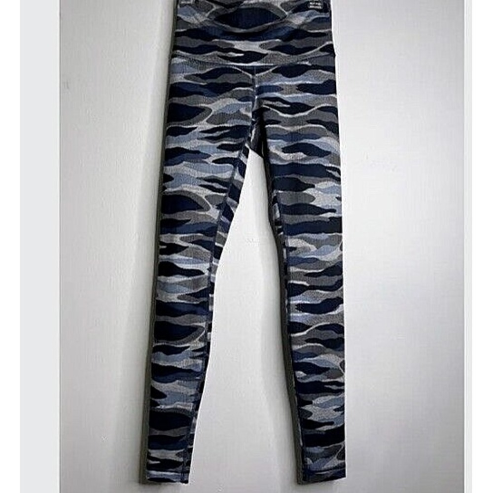 Lululemon Size 8 Wunder Under Pant Hi Rise Full Luon Camo Blue Cotton Soft Feel - Picture 6 of 8